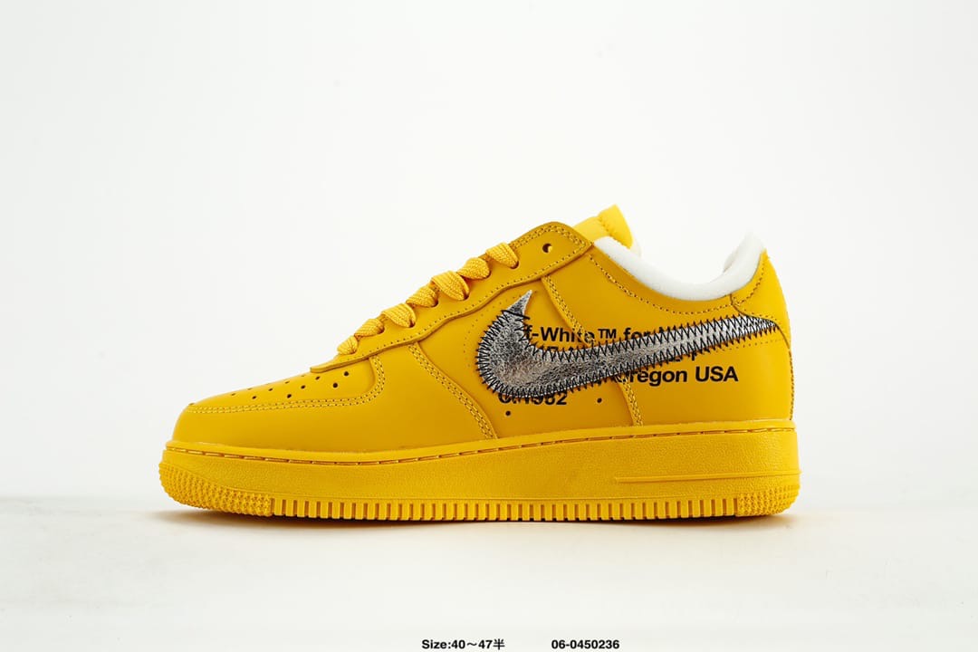 Nike Air Force 1 Low Off-White University Gold Metallic Silver
