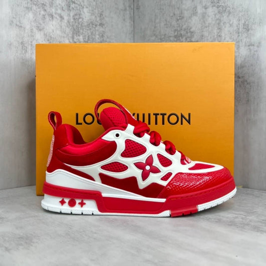 Louis Vuitton LV Skate Sneakers in red and white