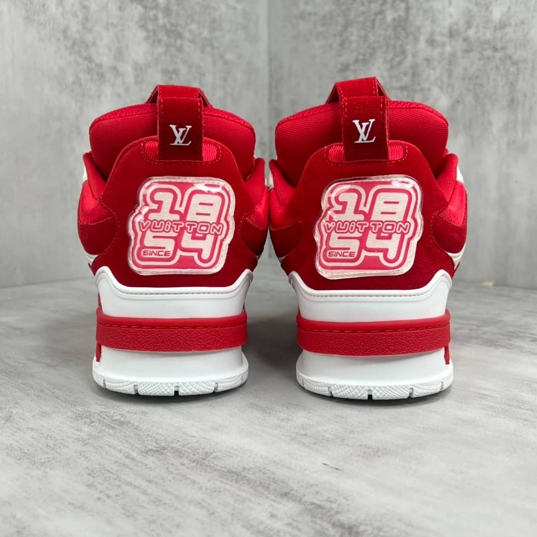 Louis Vuitton LV Skate Sneakers in red and white