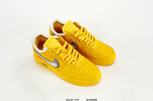 Nike Air Force 1 Low Off-White University Gold Metallic Silver