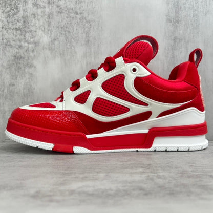 Louis Vuitton LV Skate Sneakers in red and white