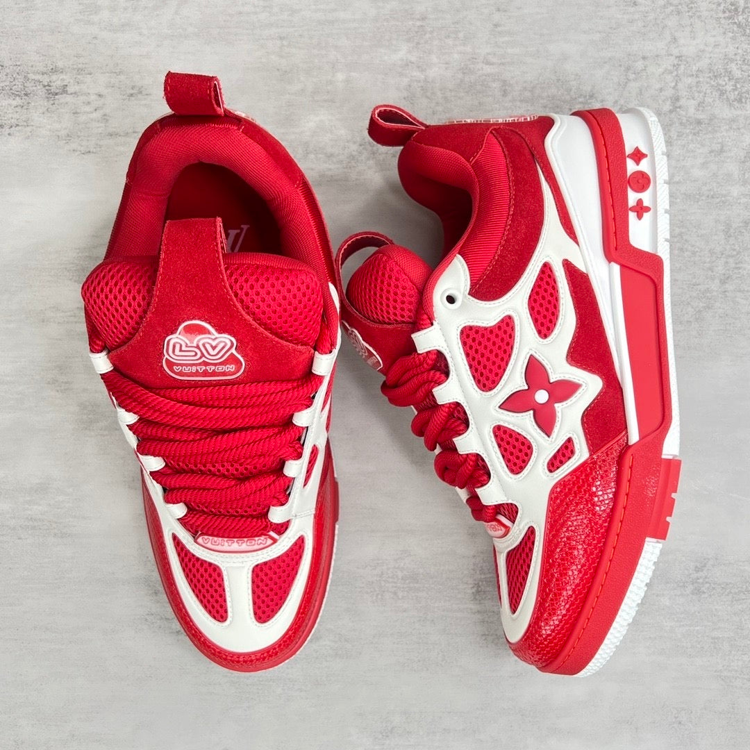 Louis Vuitton LV Skate Sneakers in red and white