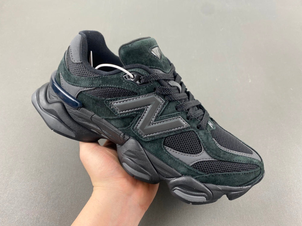 New Balance 9060 "Black Cat" (U9060ZGE) sneakers in black suede and mesh