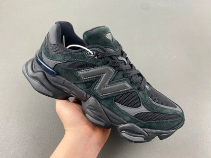 New Balance 9060 "Black Cat" (U9060ZGE) sneakers in black suede and mesh