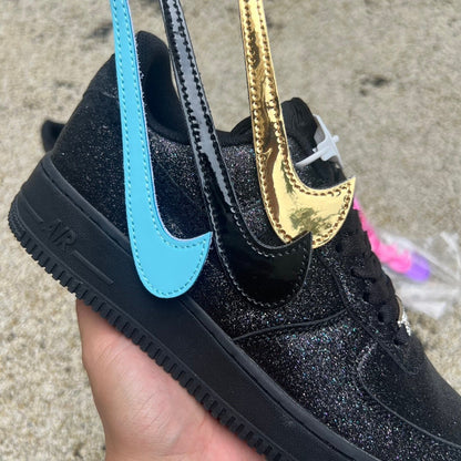 Nike Air Force 1 Low Glitter sneakers in black