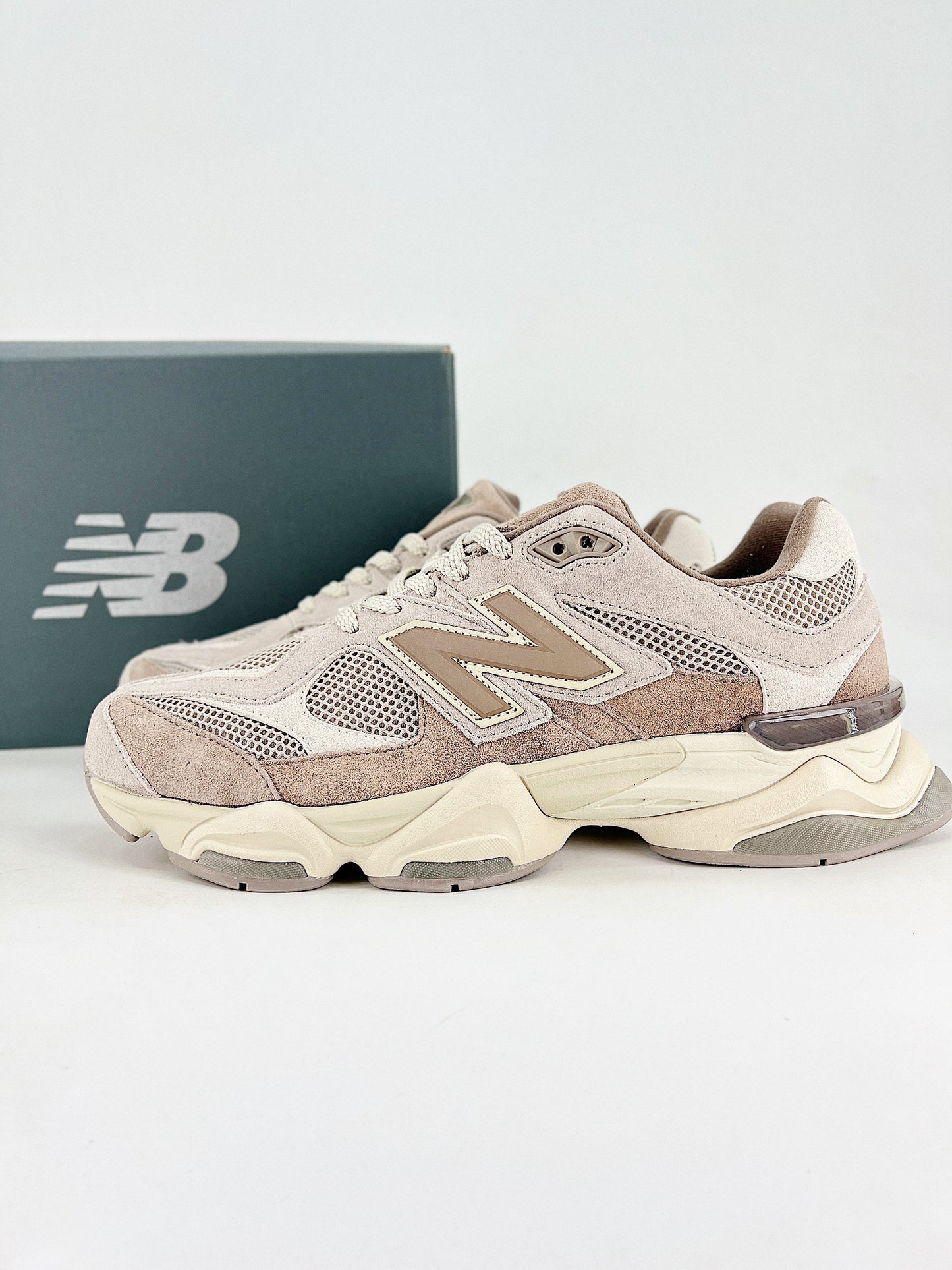 New Balance 9060 in the "Mushroom Arid Stone"