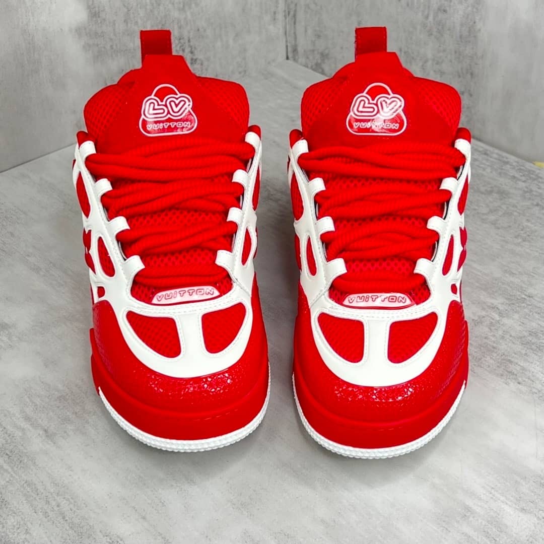 Louis Vuitton LV Skate Sneakers in red and white
