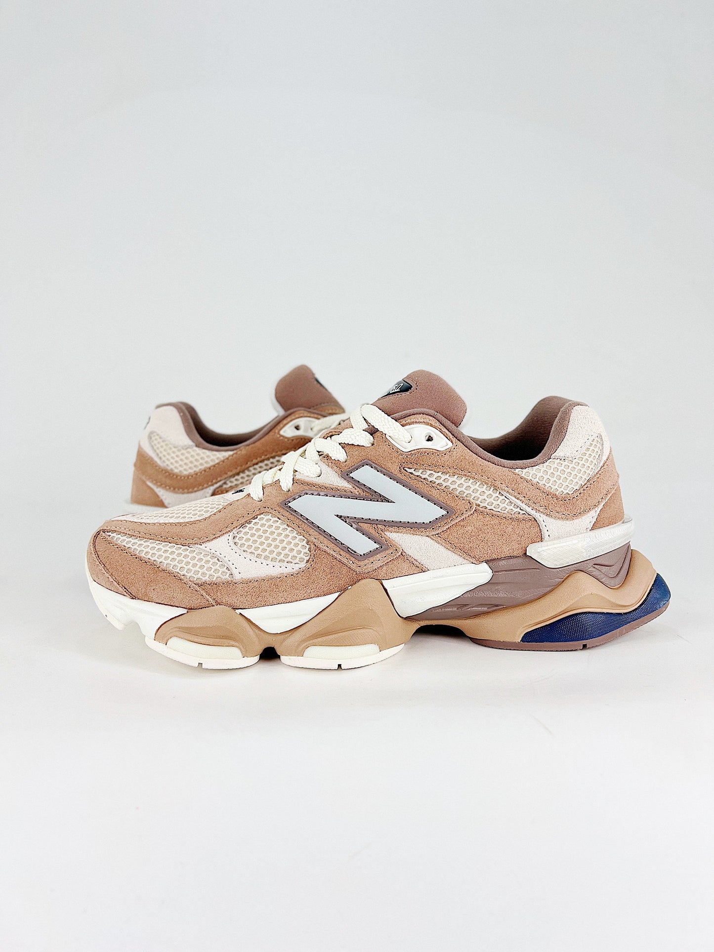 New Balance 9060 in the "Earth Shadow" or "Sparrow" colorway