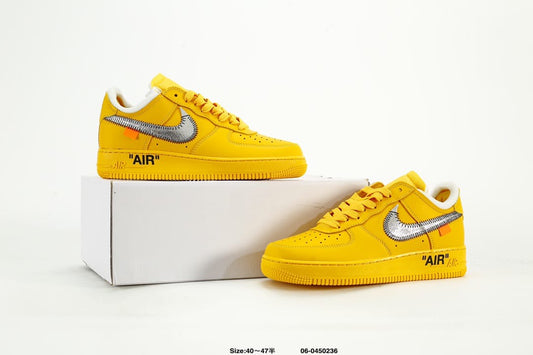 Nike Air Force 1 Low Off-White University Gold Metallic Silver