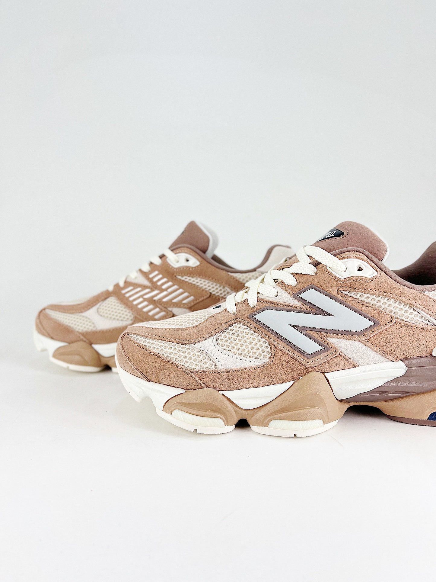 New Balance 9060 in the "Earth Shadow" or "Sparrow" colorway