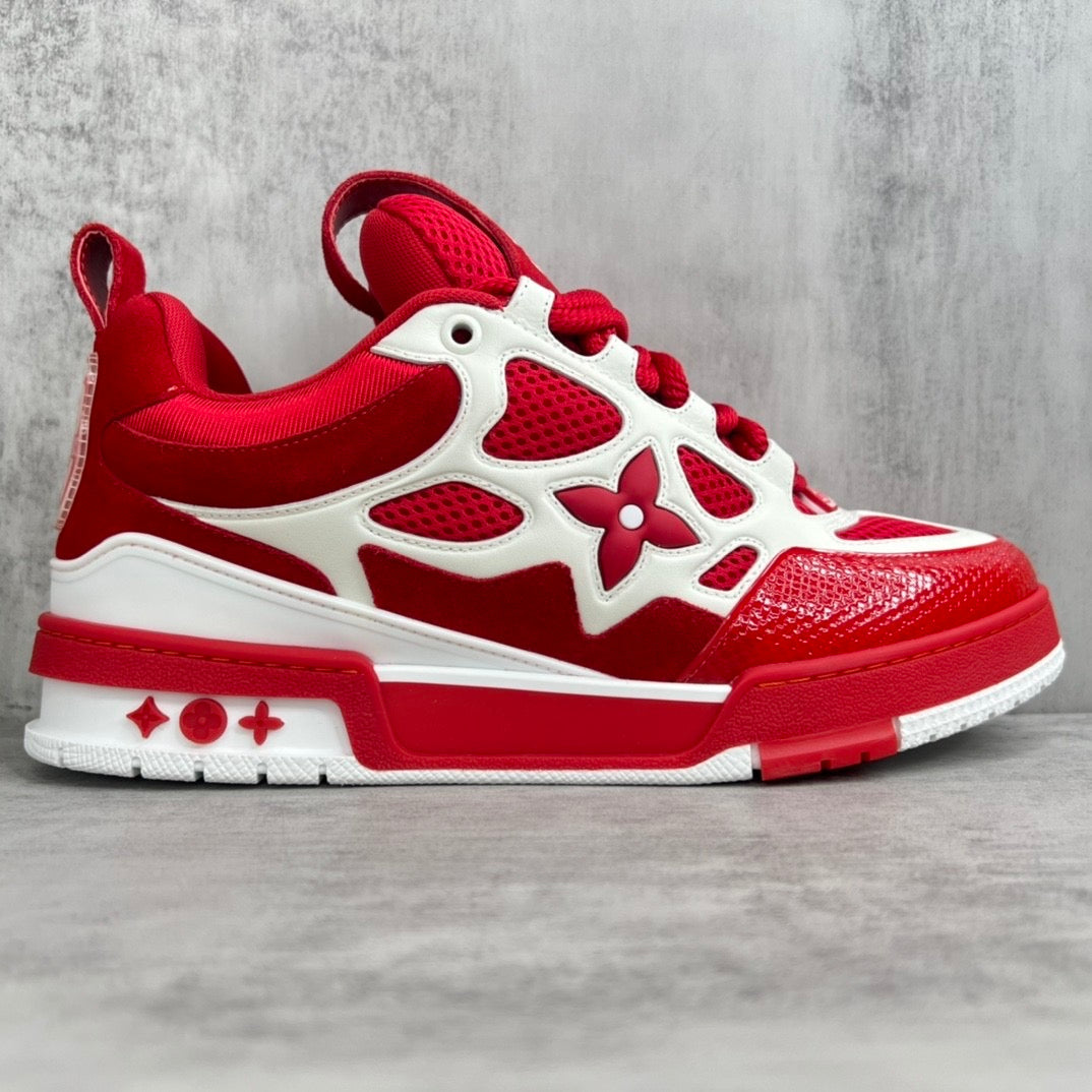 Louis Vuitton LV Skate Sneakers in red and white
