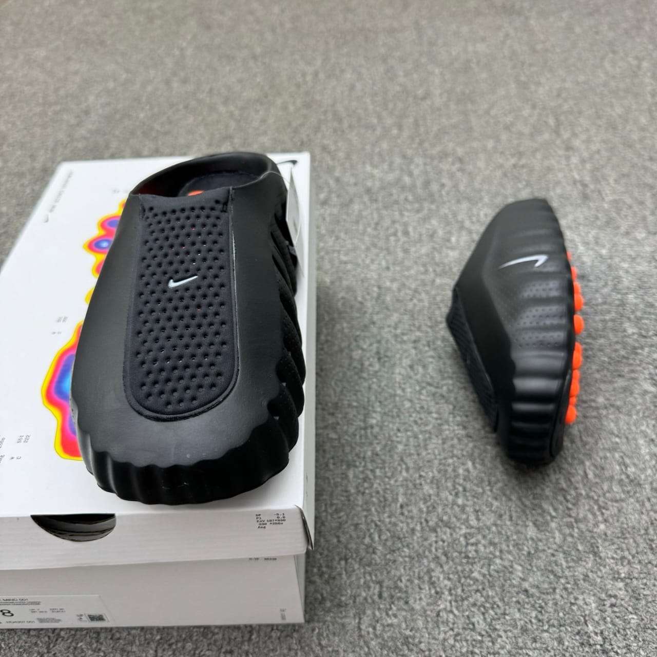 Nike Mind 001 slides in the "Black Chrome"