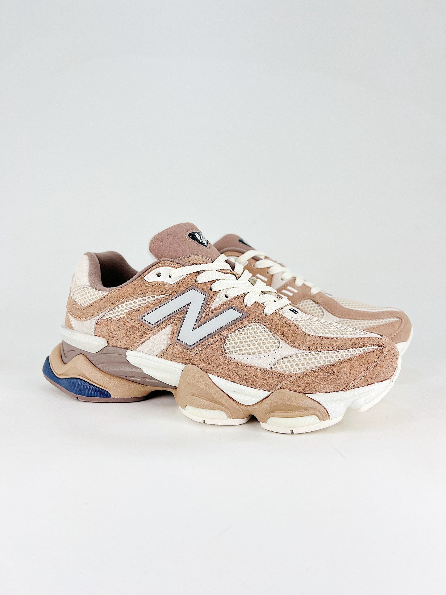 New Balance 9060 in the "Earth Shadow" or "Sparrow" colorway