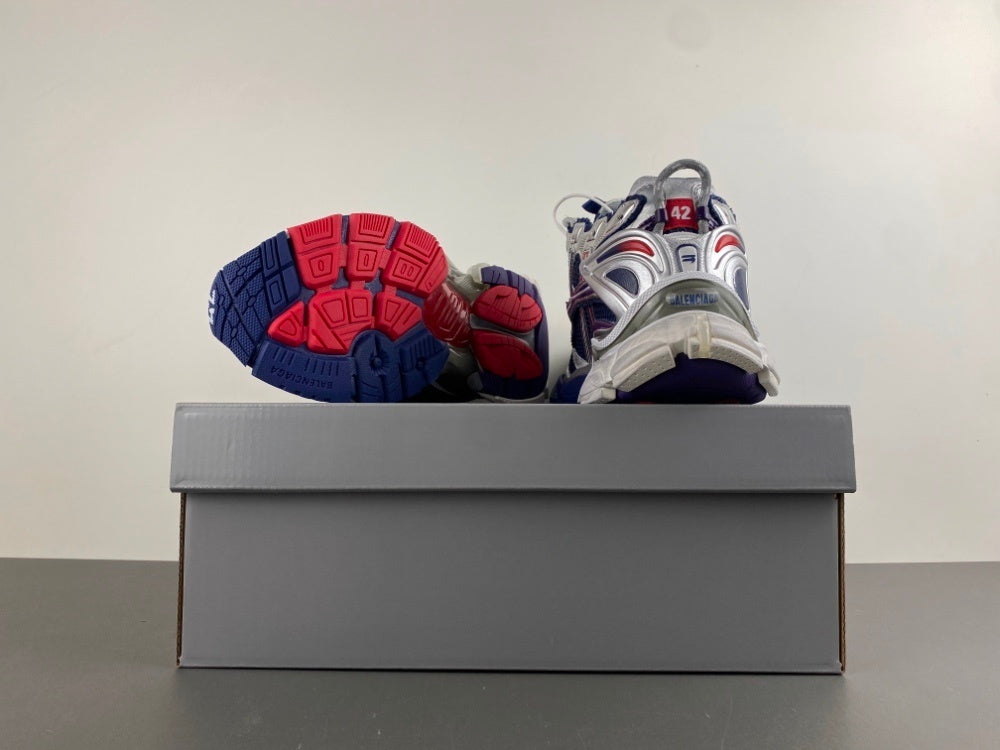 Balenciaga Runner Gradient sneakers in navy blue, red, and grey