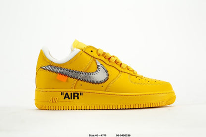 Nike Air Force 1 Low Off-White University Gold Metallic Silver